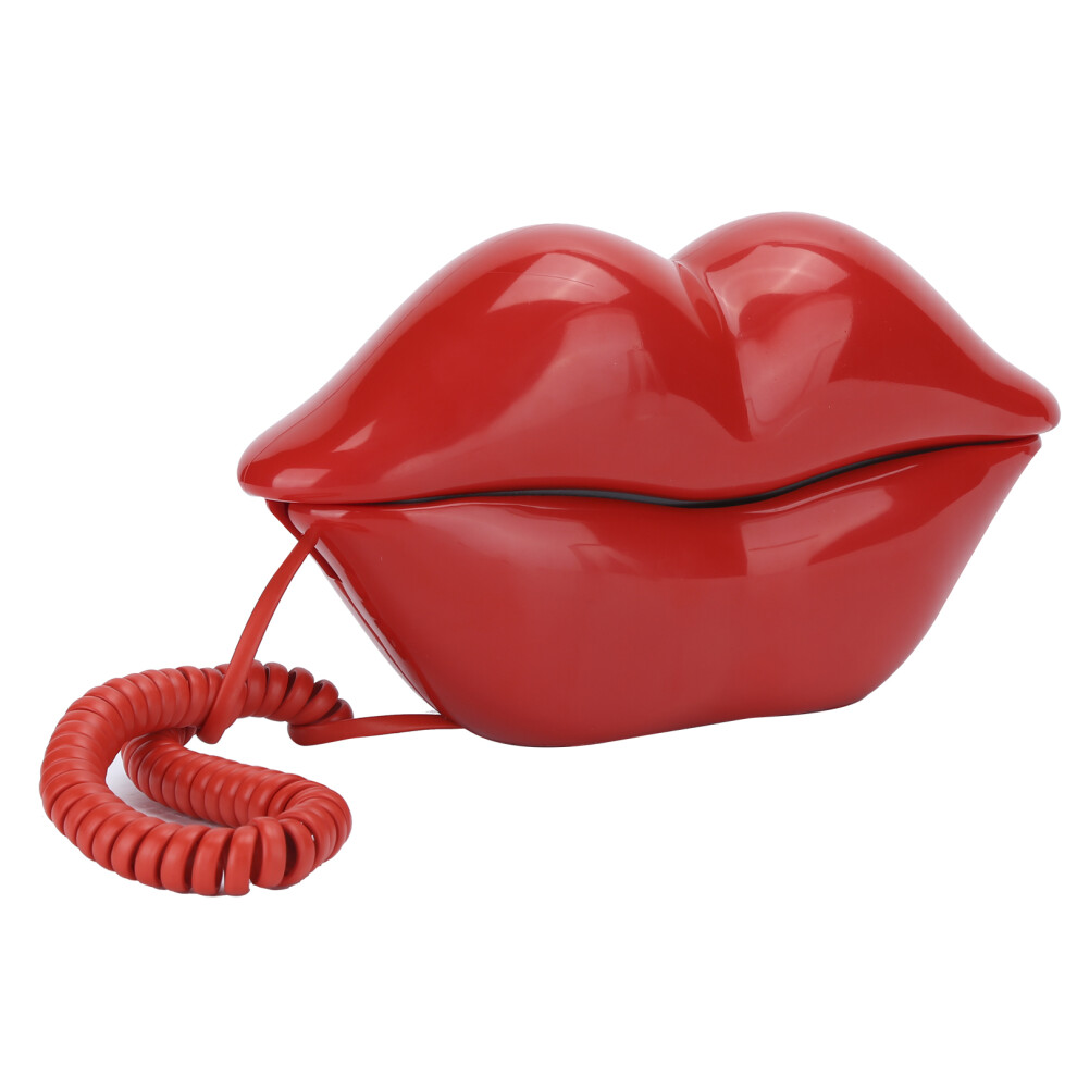 Fashionable Lip Telephone Wx-3016 With Number Storage Us/Uk Wiring, Red 9381392252569