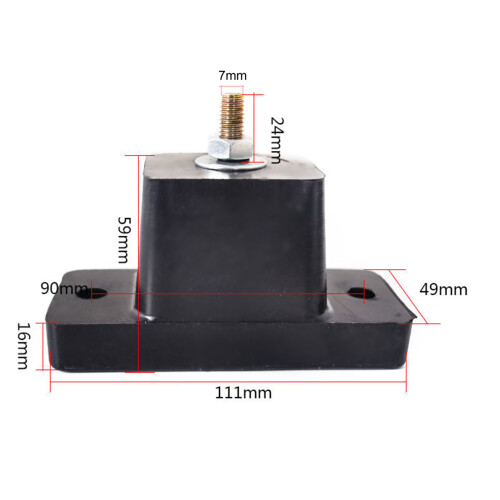 4-Pack Rubber Vibration Mounting Brackets for AC, 111*49*83mm Black 1