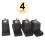 4-Pack Rubber Vibration Mounting Brackets for AC, 111*49*83mm Black 4