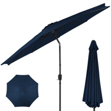 (Navy Blue) 3M Garden Parasol Outdoor Patio Sunshade Umbrella