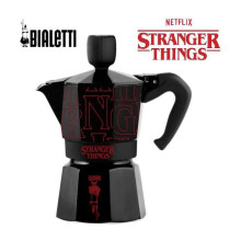 Italiaanse cafetière - BIALETTI - Moka express - Stranger Things collectie - 6 kopjes - 270 ml - Zwart / Rood