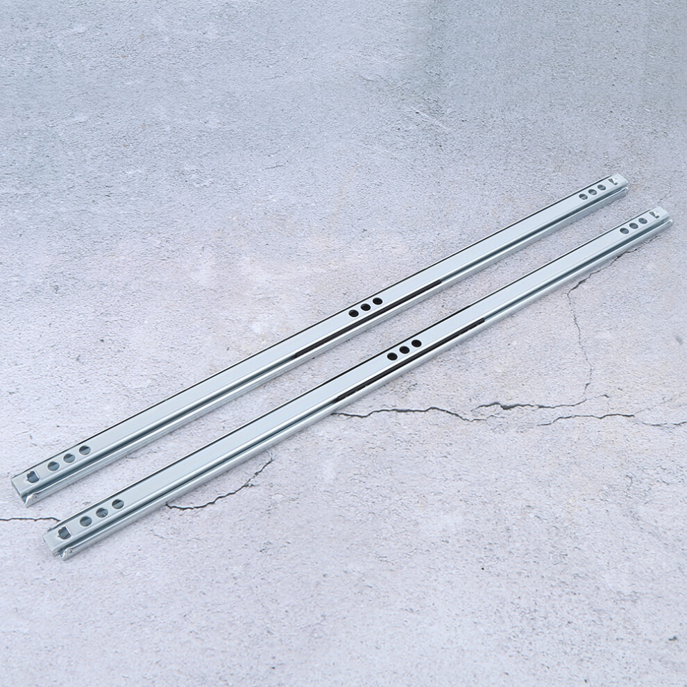 2Pcs Cold-Roll Steel Drawer Slides 400X17mm Max 20Kg Load 6951392368787