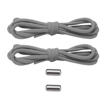 (Gray) Unisex Convenient Slip On Shoelace Accessories Elastic No Tie Shoe Laces with Metal Aglets for Commuting Sports Travel brown