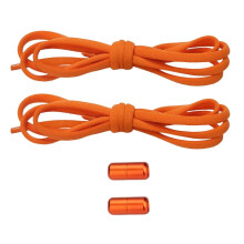 (Orange Orange) Unisex Convenient Slip On Shoelace Accessories Elastic No Tie Shoe Laces with Metal Aglets for Commuting Sports Travel brown