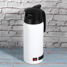 Portable 800ml Electric Car Kettle 12V24V Stainless Steel White