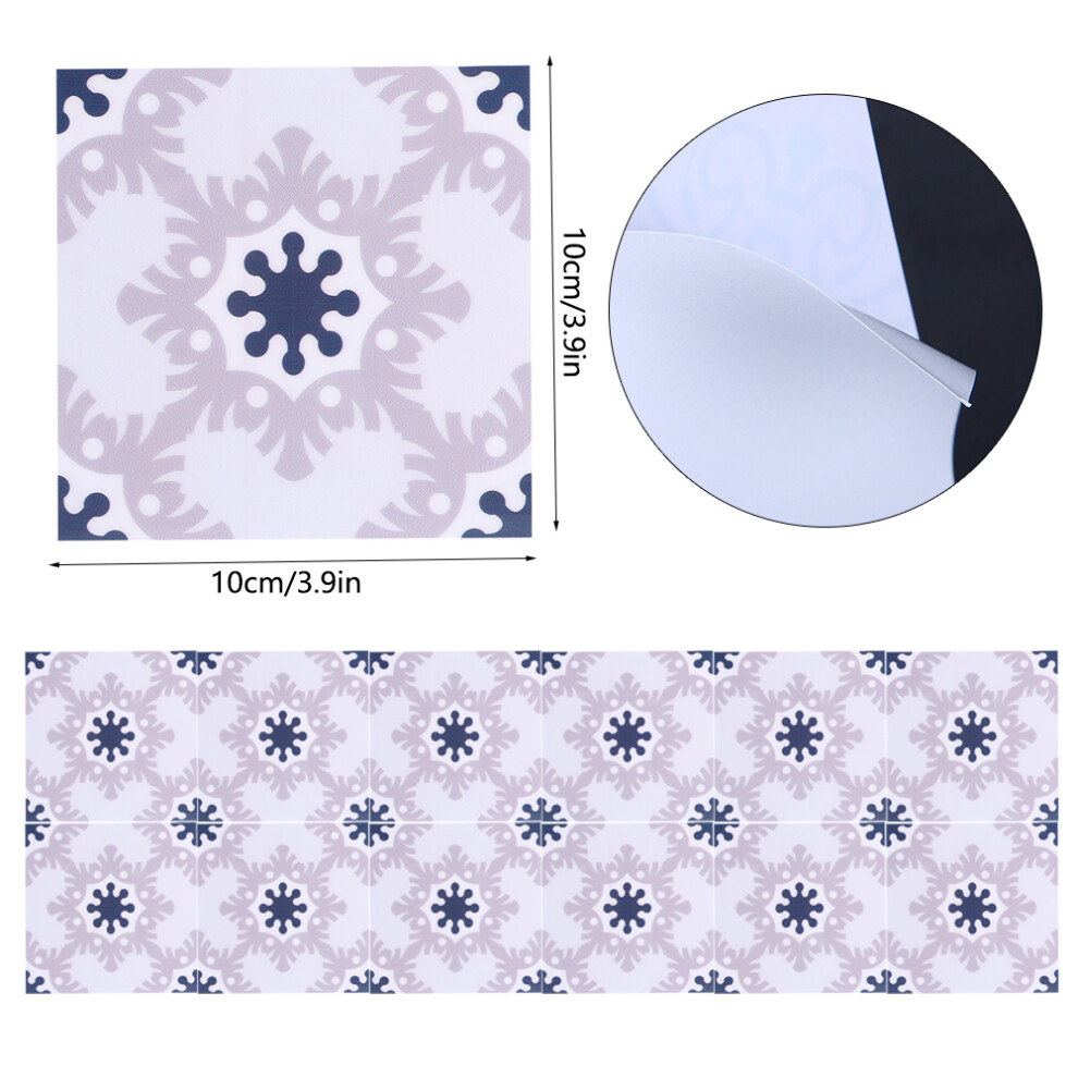 30Pcs Waterproof Pvc Wall Tile Stickers 10X10cm For Kitchen & Bathroom 4381392065287