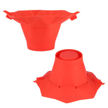 Silicone Foldable Microwave Popcorn Container 1.2L Red Kitchen Essential