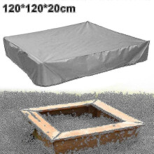 (Grey, 120x120x20cm) Sandpit Cover, Sandpit Tarpaulin, Tarpaulin Sandpit For Sandpit