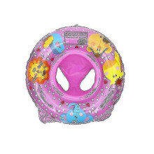 (Pink) Double Handle Safety Baby Float Swim Ring Inflatable Infant Kids Swimming Pool Rings