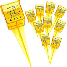 10pcs Rain Gauge Sprinkler Gauge, Rain Gauge Outdoor, Transparent Rain Gauge, Sprinkler Gauge Reusable Garden Water Gauge