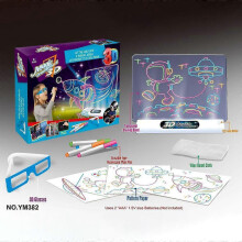 (Space) 1 Set 3D Drawing Board Toys Creative Art Magic Board With Pen Educational Toy Gift