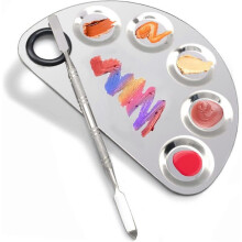 Foundation Palette,makeup Mixing Palette with Makeup Spatula,stainless Steel - Ri