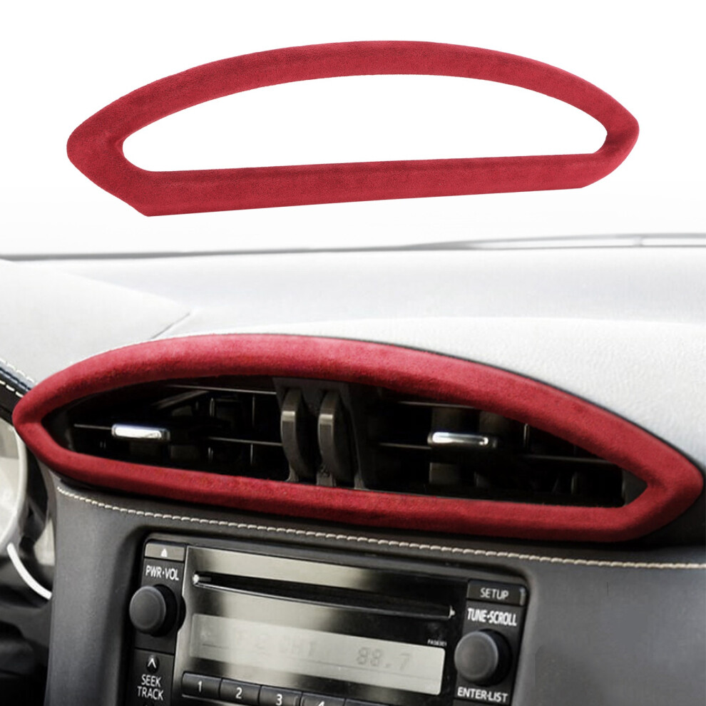 Bright Abs & Suede Console Air Vent Frame Fit Subaru Brz 2013-2020 Red 5041392069034