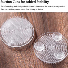 24PCS Flower Frogs for Arrangements Vase Plastic Pin Frog Vase Clear Flower Frog 2.76 Inch Flower Pins Floral Frog