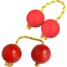 (Red 2pcs) African Shaker Hand Shaker Balls Rhythm Ball Music Egg Shaker for Musical