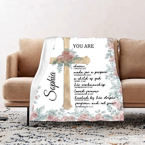 Tree Healing Scripture Fleece Throw Blanket 40x50 inches 1
