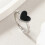 Women's Stainless Steel Enamel Heart Ring Silver Size 9 2