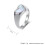 Stainless Steel Heart Shell Ring Silver Size 10 2