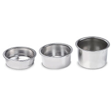 3pcs 51mm Stainless Steel Coffee Filter Basket, Reusable Coffee Machine Filter for Single/Double/Four Cup