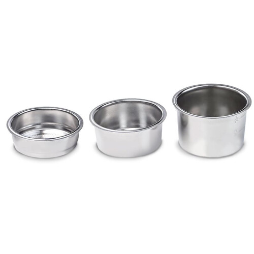 3pcs 51mm Stainless Steel Coffee Filter Basket, Reusable Coffee Machine Filter for Single/Double/Four Cup