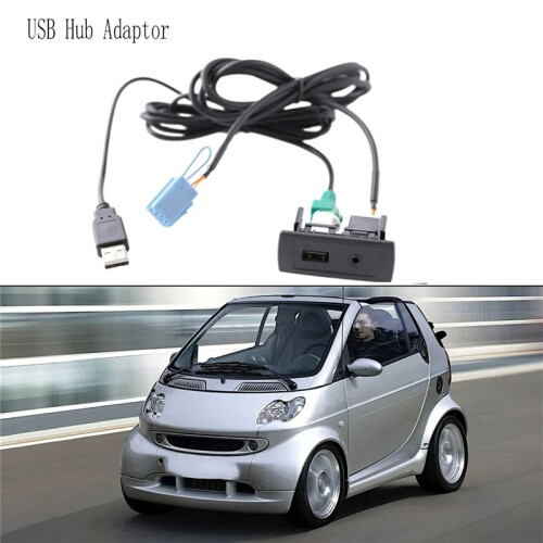 Aux USB Socket Connector Cable USB Hub Adaptor for - Vito W447  450 2