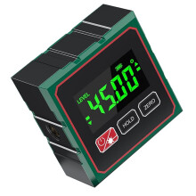 Digital Angle Finder with 4-Side Strong Magnetic Base, Dual Laser Lines, LCD Display for Woodworking, Construction