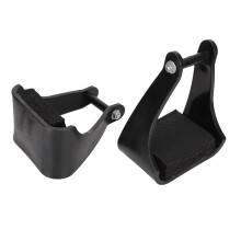 POM Plastic Stirrups for Horse Riding, Black, 14cm, 2pcs
