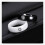 Women's Ceramic Wedding Band with Black Cubic Zirconia 3