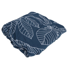 Washable 2 Seater Sofa Cover Blue Leaves Elastic Slipcover Furniture Protector