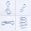 MUSEYA 5Pcs Alloy Steel Cotter Pins Solid Durable Split Locking Pins 6