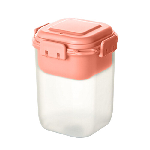 Plastic Overnight Oats Cup with Lid and Spoon 1
