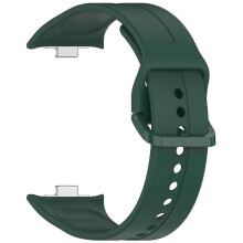 (Blackish Green, Multicolor) Silicone Strap for Xiaomi Redmi Watch 5 Adjustable Watch Band with Colored Buckle - Green