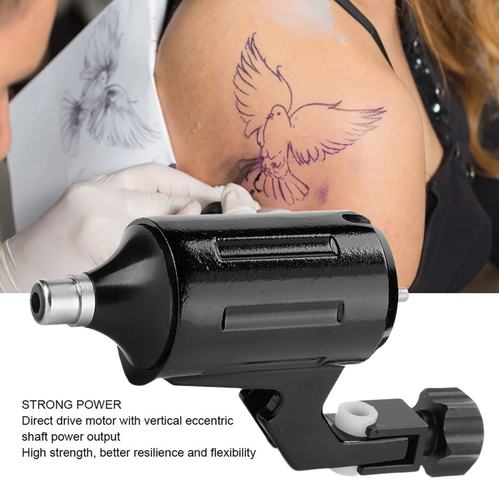 Black Adjustable Alloy Motor Tattoo Machine Liner & Shader Rca Interface