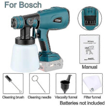 (For Bosch) 800ml Electric Spray Gun For Makita/dewalt/milwaukee/ 18v Battery Cordless Paint Sprayer Furniture Steel Coating Airbrush - PR
