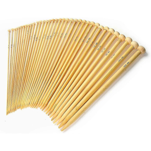 Knitting Needles Bamboo Set 18 Size (36pcs) Knitting Crochet Hooks - DD