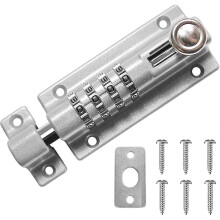1 Unique Combination Locking Bolt,heavy Duty Sliding Lockable Padbolt,120mm Silded Door Latch Keyless - DD