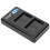 USB Double Charger for NPFW50 Lithium Battery with LCD Display Screen 12