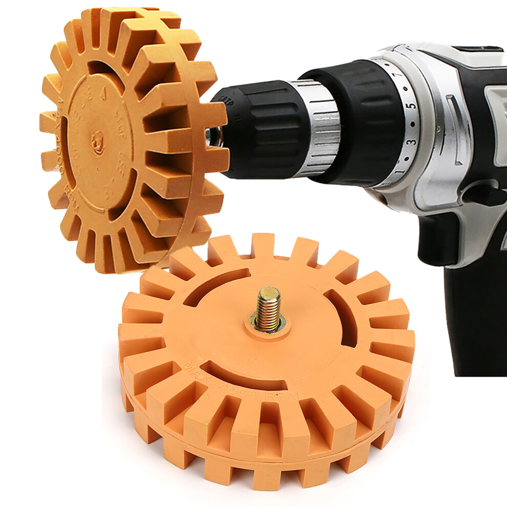 Pneumatic Rubber Eraser Wheel 25Mm For Decal Sticker And Paint Cleaning 4671392380054