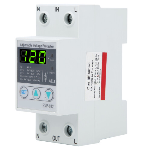 SVP912 120VAC 40A Adjustable Under Voltage Protection Switch with Reset 1