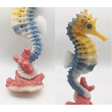 Aquarium Seahorse Decoration Resin Seahorse Statue Ornament Fish Tank - 2 Pieces - DD01