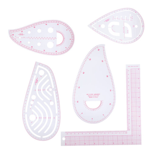 5 Pc Multi-Function Curve Ruler Set 1