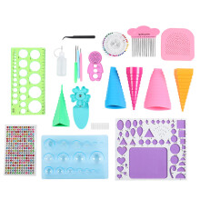 Handgemachtes Papier-Quilling-Werkzeugset mit Pinzette, Perlen, Nadel, Bastelzubehör