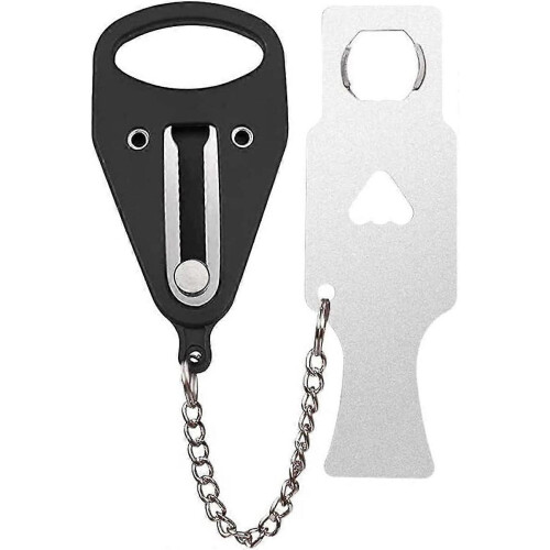 Portable Door Lock, Door Chain,  No Drilling Required, Security Lock Student Dorm - DD01