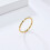 Women's Stainless Steel 2MM Simple Classic Stackable Forefinger Ring Gold Size 8 2