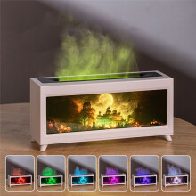 Humidificateur D'Air 220 Ml, Château Hanté, Cheminée, Diffuseur D'Aromathérapie, Humidificateur D'Huiles Essentielles pour la Maison et le Bureau,