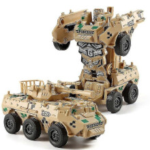 (Desert yellow Armored Car) Boys Transformer Toys Tank Vehicle Transformers Kids Robot Children's Birthday Gift
