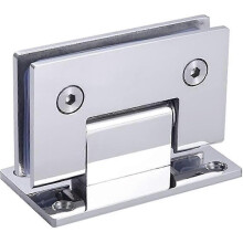 (COLOR 2) Heavy Duty 90 Degree Glass Door Cupboard Showcase Cabinet Clamp Glass Shower Doors Hinge - Ri
