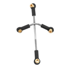 2 Set RC Car Steering Pull Rod Upgrade Part Metal RC Steering Rod Durable for WPL B1 B14 B24 B24 C14 C24 1/16