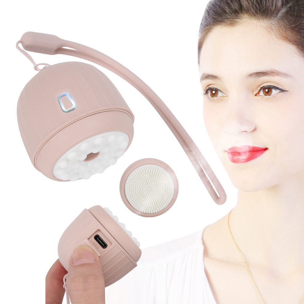 Pink Usb Rechargeable Face Cleanser With Spray & Massage - 2W