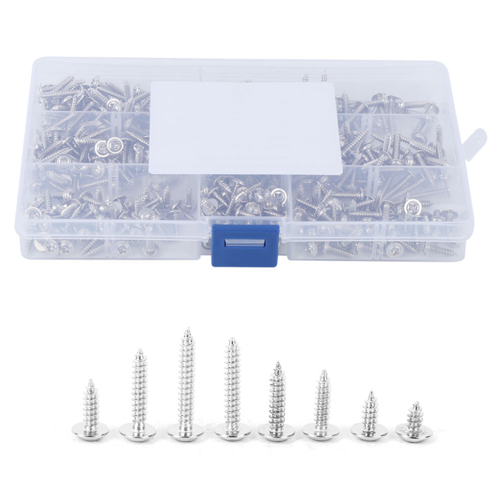 Self Tapping Screws M3 400Pcs Nickel Plated Carbon Steel For Reliable Fixings 9431392385481